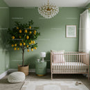 Fresh and Cozy Green Nursery with Lemon Tree and Modern Decor