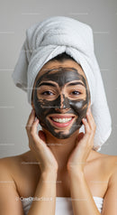 Young Woman with Facial Mask Enjoying Spa and Skincare Routine