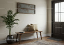 Elegant Modern Entryway with Plant and Wooden Bench for Home Decor