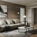 Modern Living Room with Beige Cushions and Elegant Decor