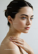 Close-Up of Beautiful Woman with Clear Skin and Youthful Features