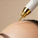 Close-up of Micro-Needling Skin Treatment with Gold-Tipped Device