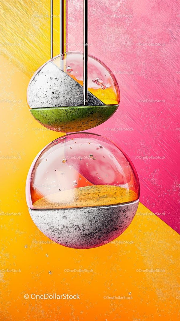 Colorful Geometric Glass Spheres for Modern Interior Decor