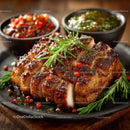 Gourmet Grilled Chicken Breast with Herbs and Sauces