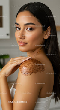 Young Woman with Flawless Skin and Confident Smile