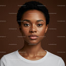Portrait of a Young Woman with Flawless Skin and Natural Beauty