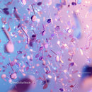 Colorful Floating Musical Notes in Vibrant Abstract Background