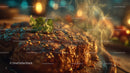 Juicy Grilled Steak with Fresh Herbs and Warm Lighting