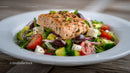Grilled Salmon with Fresh Tomato Salad and Vegetables