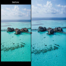 Before and after Water Tones Lightroom preset edit