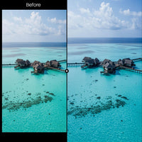 Before and after Water Tones Lightroom preset edit