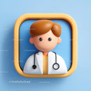 Friendly Doctor Figurine with Stethoscope for Healthcare Professionals