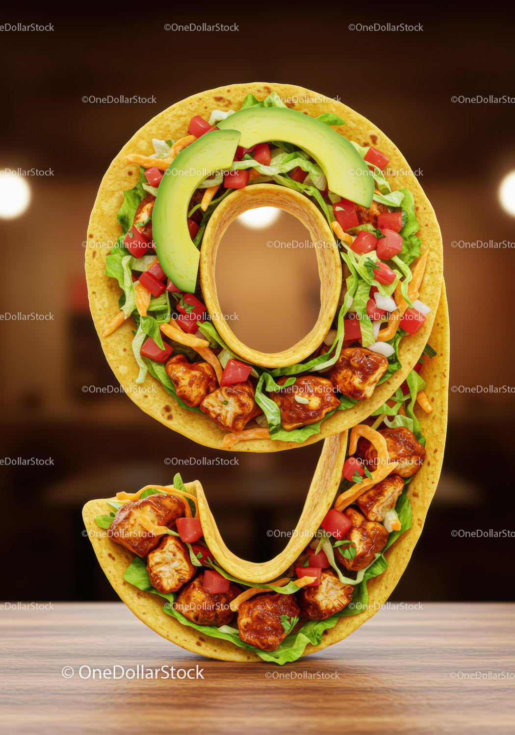 Tortilla Number Nine Filled with Fresh Ingredients