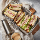 Classic Ham and Lettuce Club Sandwich on White Bread