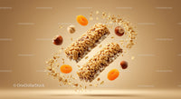 Healthy Granola Bars with Nuts and Dried Apricots