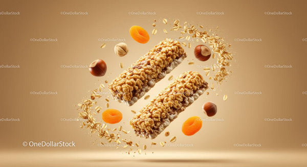 Healthy Granola Bars with Nuts and Dried Apricots