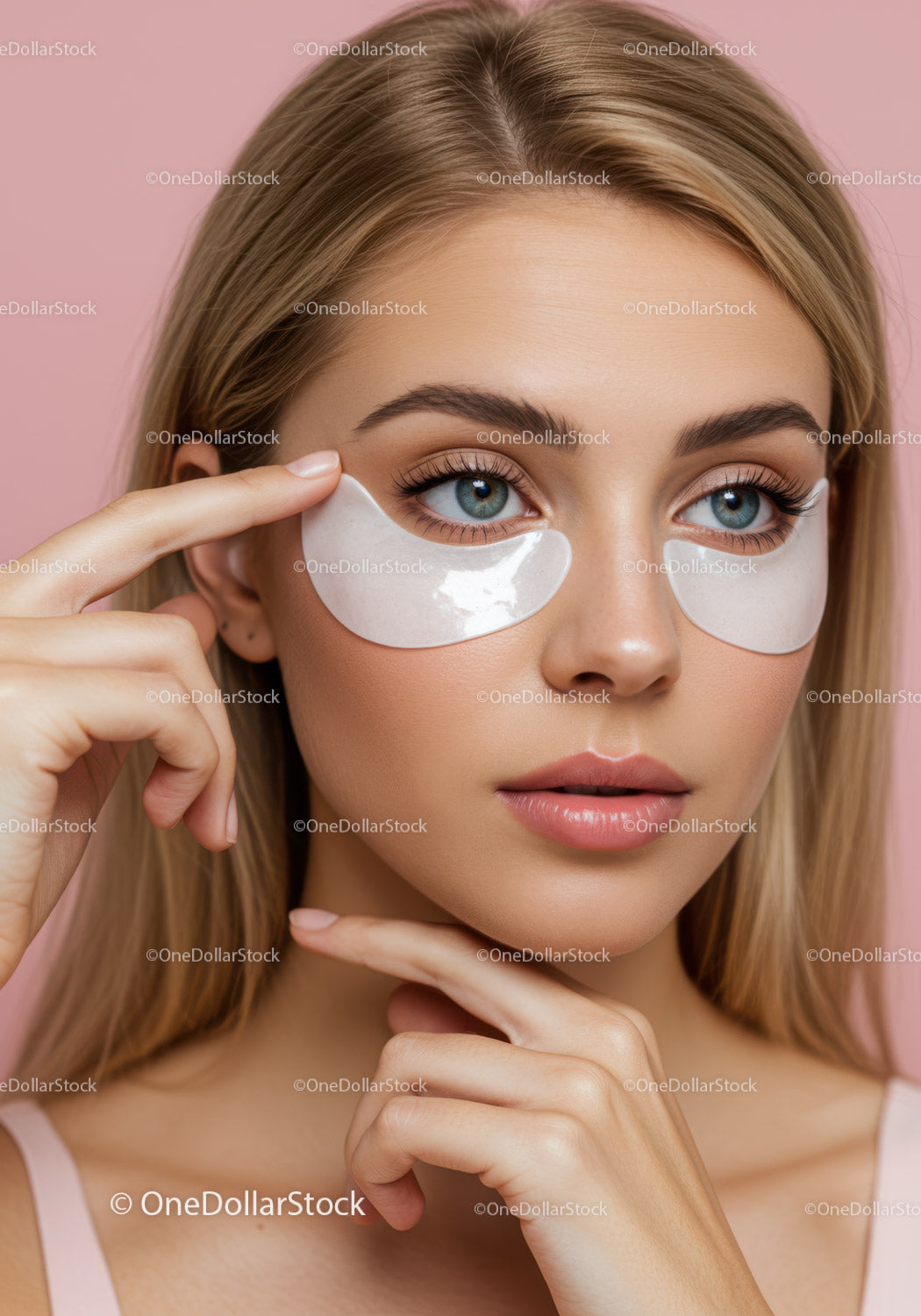 Young Woman Applying Facial Mask for Skin Care Routine