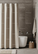 Serene Modern Bathroom with Freestanding Tub and Textured Tiles