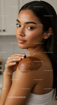 Portrait of a Young Woman Undergoing Skin Treatment for Flawless Skin