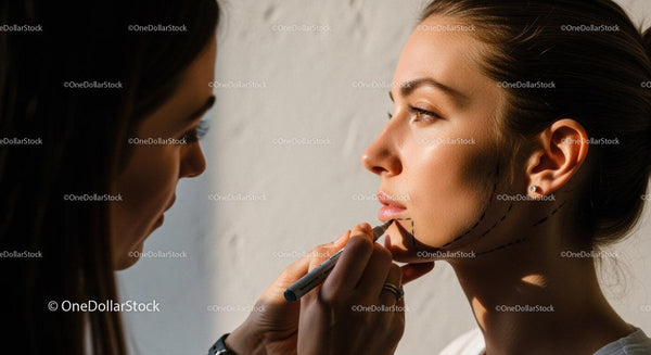 Profesjonalna Wizażystka Nakładająca Eyeliner Kobiecie Przed Wyjściem