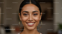 Close-Up Portrait of a Smiling Woman with Bright Expression