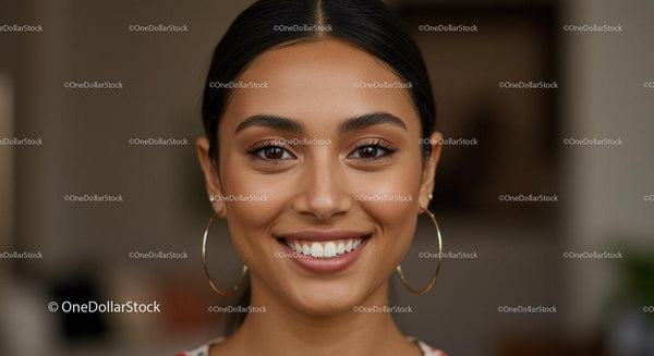 Close-Up Portrait of a Smiling Woman with Bright Expression