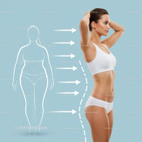 Confident Woman Stretching in White Sports Bra and Shorts Body Contouring