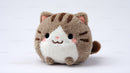 Cute Plush Cat Toy with Large Black Eyes and Pink Nose