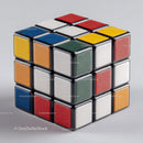 Colorful Rubik's Cube with Vibrant Red, Blue, Green, Yellow, and White Colors