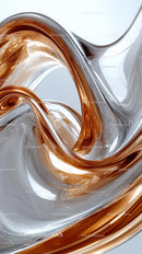 Abstract Metallic Swirls in Copper and Silver for Modern Design