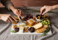 Elegant Cheese and Fruit Platter with Honeycomb and Nuts