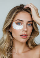 Young Woman with Eye Patch and Clear Skin Featuring Natural Beauty