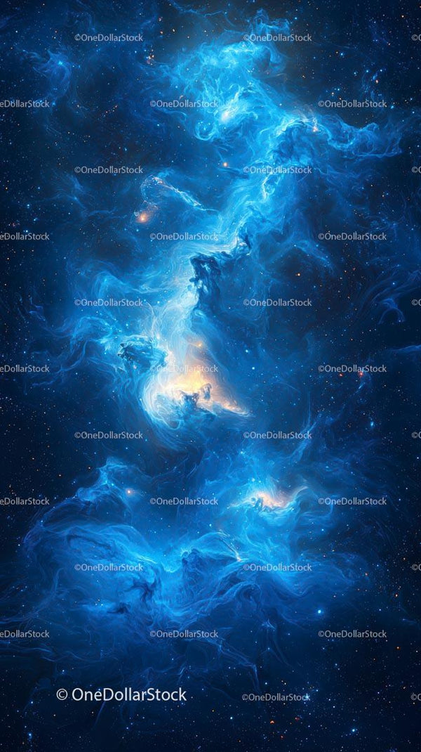Breathtaking Blue Nebula in Deep Space Scene for Science and Astronomy