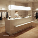 Minimalist Retail Counter in Modern Boutique Store