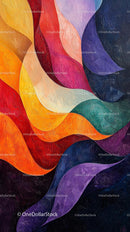 Abstract Colorful Flowing Shapes Art Background for Creative Design