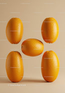 Fresh kumquats arranged in balanced formation on beige