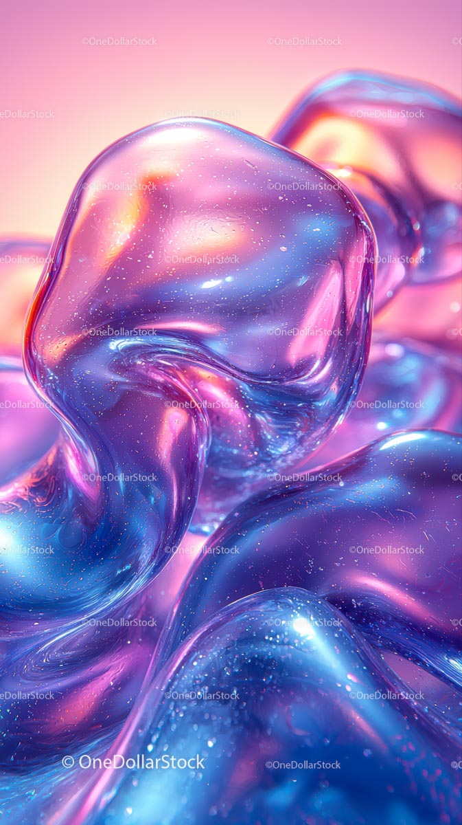 Abstract Colorful Iridescent Liquid Bubbles Photo for Creative Projects