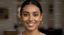 Smiling Young Woman with Natural Beauty and Charismatic Expression