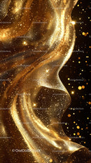 Elegant Golden Glitter Waves for Celebration and Luxury Background