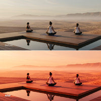 Before and after Namib Lightroom preset edit