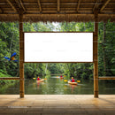 Kayaking adventure on serene river in lush forest