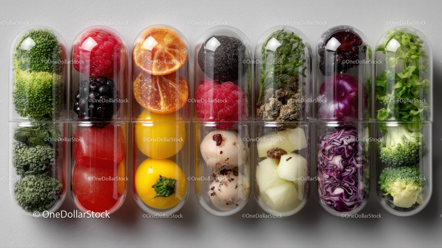 Colorful Vegetable Assortment in Clear Storage Containers