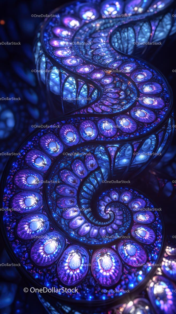 Colorful Illuminated Spiral Art Glass Sculpture for Modern Decor