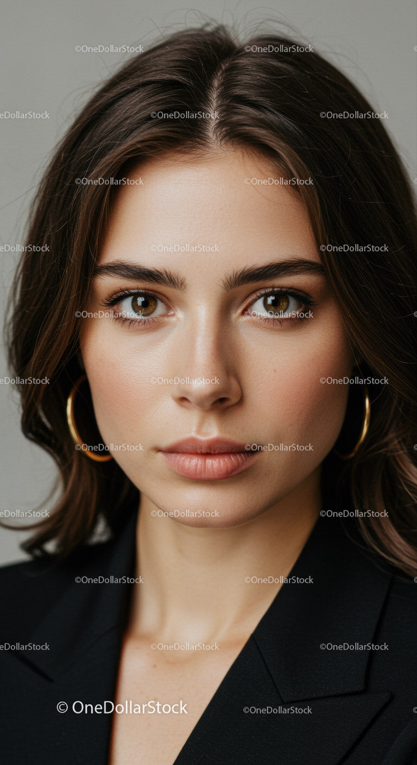 Elegant Woman Portrait with Confidence and Style