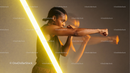 photo editing preview with Yellow Beams Photo Overlays