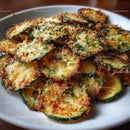 Crispy Baked Zucchini Chips with Cheese and Herbs