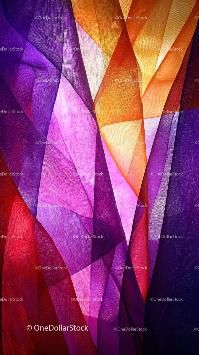 Colorful Layered Fabric Textures and Abstract Textile Art