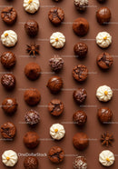 Assorted Chocolate Truffles and Meringues on Brown Surface