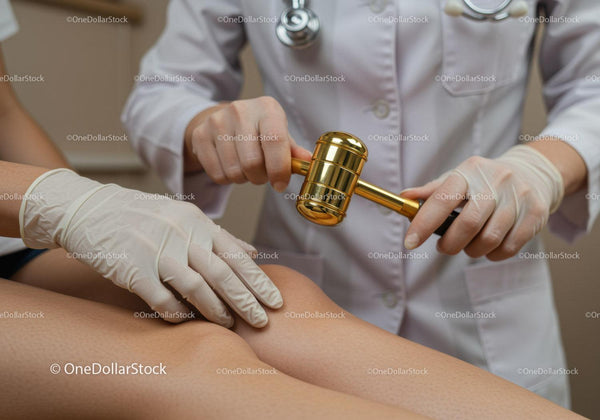 Healthcare professional performing ultrasound examination with medical device