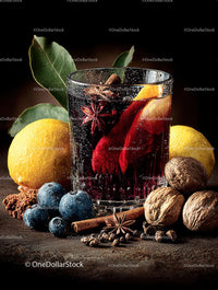 Cozy Mulled Wine with Spices and Citrus Garnish